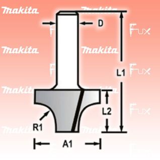 Makita Eintauch-Profilfräser Rundkanten 25,4 mm