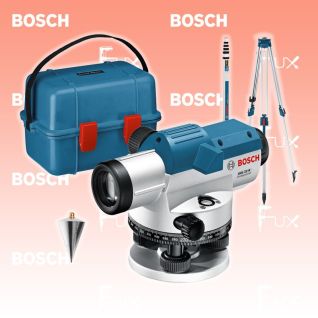 Bosch Professional GOL 32 G Optisches Nivelliergerät mit Stativ & Messlatte