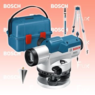 Bosch Professional GOL 26 G Set Optisches Nivelliergerät mit Stativ & Messlatte
