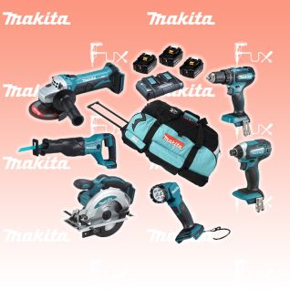 Makita DLX 6104 TX 2 Set 5 Maschinen + Lampe 18V