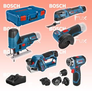 Bosch Professional 5 tlg. Profi-Set 12V GSR, GOP, GHO, GWS, GST