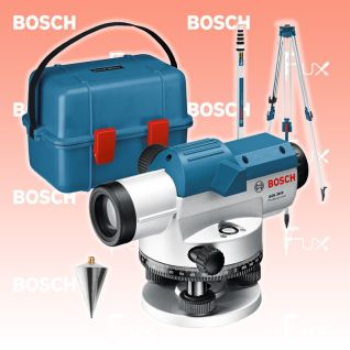 Bosch Professional GOL 26 D Optisches Nivelliergerät + BT 160, GR 500