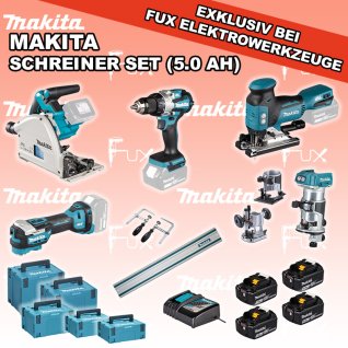 Makita 5-teiliges Schreiner Set 4 (5.0 Ah)