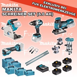 Makita 5-teiliges Schreiner Set 5 (6.0 Ah)