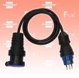 Professional Adapterkabel IP44, Typ T13 mit FS 10A auf Typ T23, 1.5m